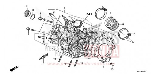 CYLINDER HEAD NC700XDE de 2014